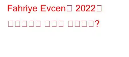 Fahriye Evcen은 2022년 에피소드당 얼마를 얻습니까?